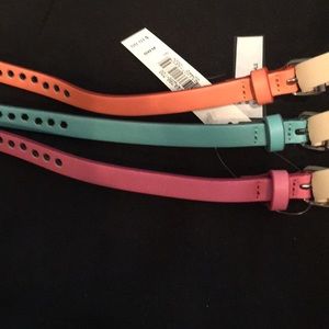 3 manmade material belts